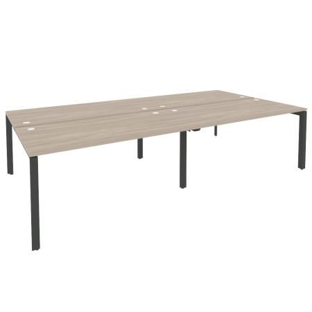 Рабочая станция на П-образном м/к Onix O.MP-D.RS-4.4.8 3160x1635x750 (Дуб Аттик/Черный металл)