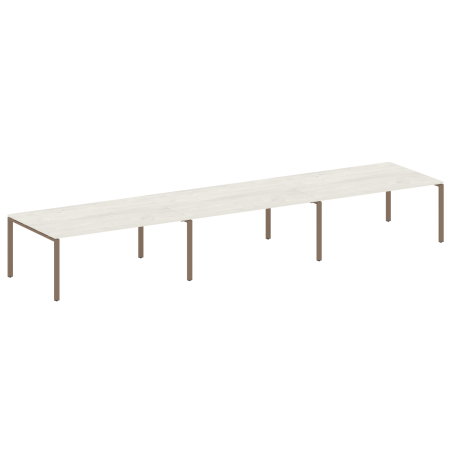 Переговорный стол 3 столешницы Metal System Style БП.ПРГ-3.5 5400x1235x750 (Дуб Наварра/Мокко металл)