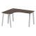 Стол криволинейный левый Metal System Style БА.СА-3 Л 1400x1200x750 (Дуб Наварра/Серый металл)