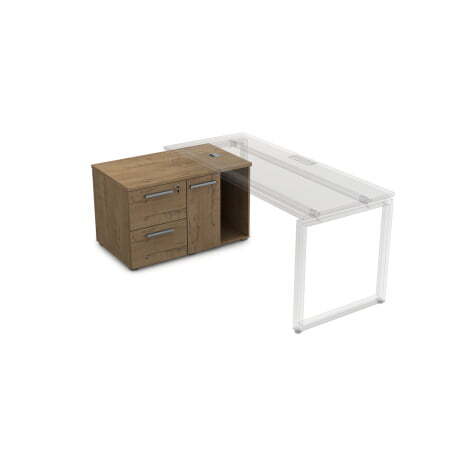 9Т.010 Тумба с двумя ящиками и дверкой (1000x600x620) (Teakwood)