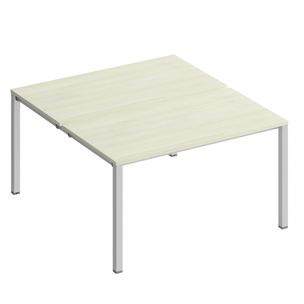 Рабочая станция на металлокаркасе КФ (2х140) Комфорт КФ К.1145 1400x1540x750 (Дуб шамони светлыйСерый)