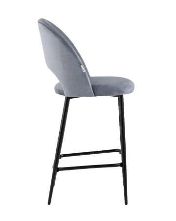 Стул полубарный Меган велюр серый (Стул полубарный Меган серый)