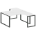 Рабочая станция криволинейная Metal System Style БО.РАС-СА-2.4 1600x2435x750 (Дуб Наварра/Серый металл)