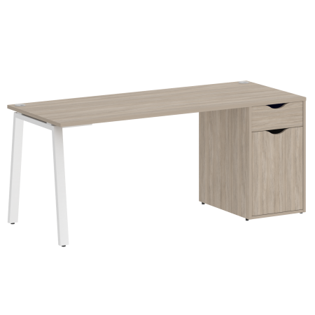Стол письменный VR.SP-3-178.1.A 1780x720x750 (Дуб Аттик/Белый Металл)