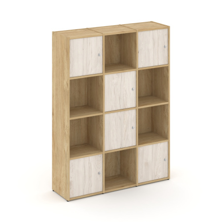 Стеллаж Locker Plus LK.K-006 1188x350x1593 (Тиквуд Светлый | Денвер Светлый)