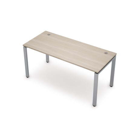 6М.667 Стол прямолинейный (1000x600x750) (Шамони светлый/Алюминий матовый)