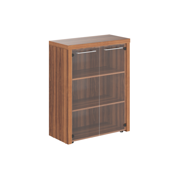 Шкаф со стеклянными дверьми и топом Zenn ZMC 85.2 964x452x1219 (Орех Даллас)