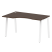 Стол криволинейный левый Metal System Style БА.СА-2 Л 1400x900x750 (Дуб Наварра/Серый металл)