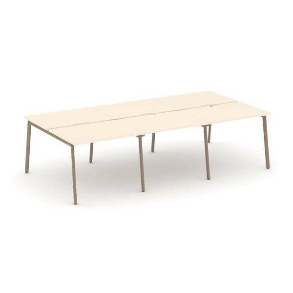 Рабочая станция 6 мест ES.D.RS-6.1-VP (2940х1500х750) (Сатин/Металл Латте)