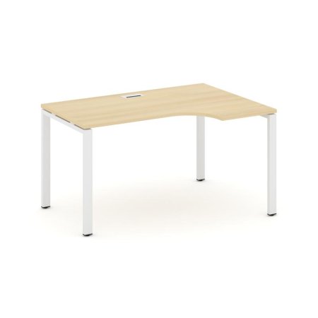 Стол рабочий эргономичный SN-6P.SPA-022(R) (1580х800/980х750) (Акация Лорка/Металл Белый)