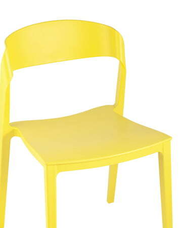 Стул Moris пластик желтый (Стул пластиковый Moris желтый)