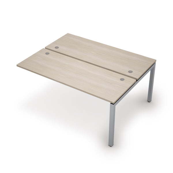 6МБК.5264 Бенч-система на 2 рабочих места, конечный модуль (1600x1235x750) (Шамони светлый/Алюминий матовый)