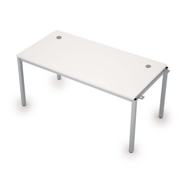 6МБН.184 Линейные бенч-системы, начальный модуль (1600x800x750) (Белый/Алюминий матовый)