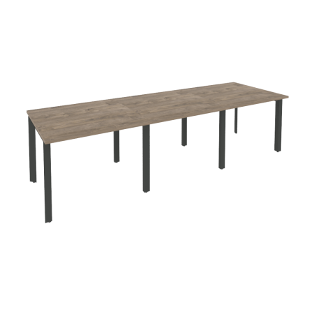 Стол переговорный Onix O.MP-PRG-3.1 2940x980x750 (Тиквуд Темный/Черный металл)