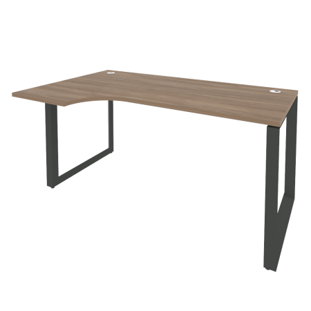 Стол эргономичный левый на О-образном м/к Onix O.MO-SA-1L 1580x980x750 (Дуб Аризона/Черный металл)