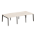 Рабочая станция на деревянных опорах Onix Wood OW.D.RS-6.1.7 2940x1475x750 (Тиквуд Светлый/Дуб Темный)