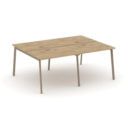 Рабочая станция 4 места ES.D.RS-4.1-LP (1960х1500х750) (Тиквуд Светлый/Металл Латте)