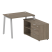 Рабочая станция с тумбой на А-образном м/к Metal System Style БА.РС-СТС-2.1 (R) 1100x1520x750 (Дуб наварра/Серый металл)
