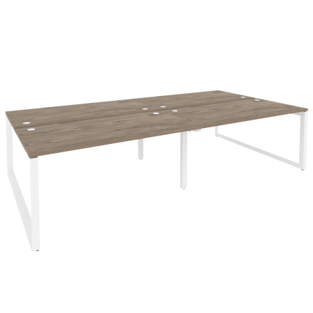 Рабочая станция на О-образном м/к Onix O.MO-D.RS-4.4.8 3160x1635x750 (Тиквуд Темный/Белый Металл)