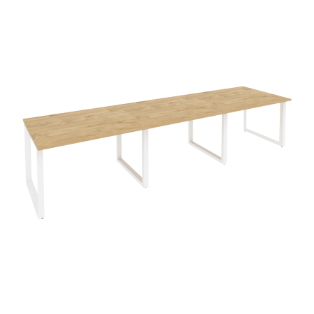 Стол переговорный Onix O.MO-PRG-3.2 3540x980x750 (Тиквуд Светлый/Белый Металл)