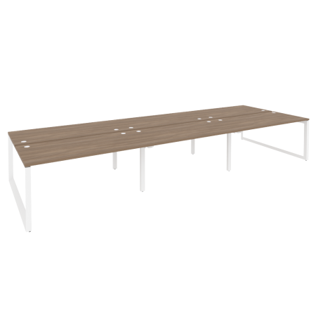 Рабочая станция на О-образном м/к Onix O.MO-D.RS-6.4.8 4740x1635x750 (Дуб Аризона/Белый Металл)