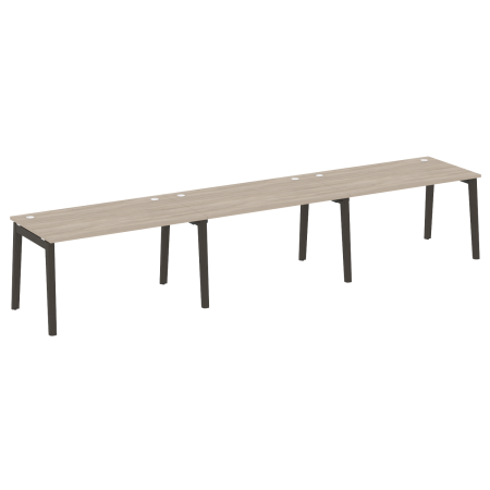 Рабочая станция на деревянных опорах Onix Wood OW.RS-3.3.8 4140x800x750 (Дуб Аттик/Дуб Темный)