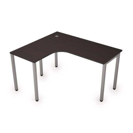 Стол письменный для персонала на металлокаркасе левый одиночная опора заказывается отдельно Стиль 2М (ВенгеСерый)