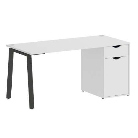 Стол письменный VR.SP-3-158.1.A 1580x720x750 (Белый/Антрацит Металл)