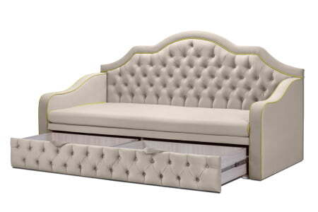 Диван 3-местный раскладной Infiniti  (2240x1000x1200) Бежевый | Оливковый (Бежевый)