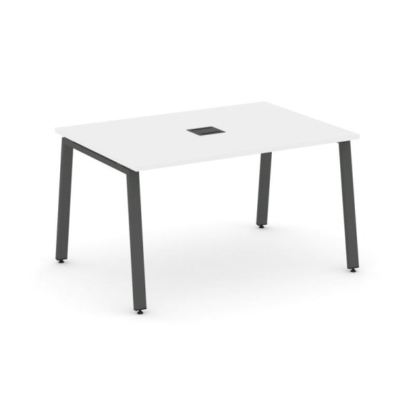 Стол переговорный SN-6A.SPRG-002 (1180х980х750) (Белый/Металл Антрацит)