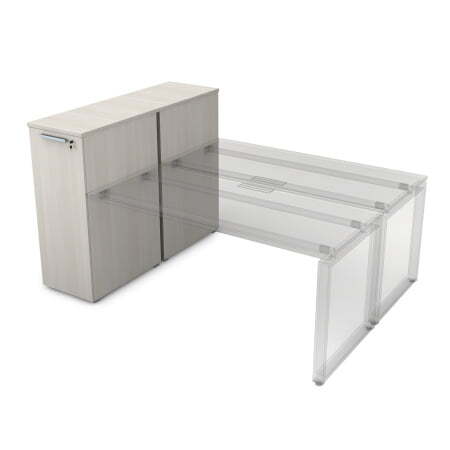 9ТП.002.4 Тумба с выкатной секцией (1435x450x1150) (Ivory)