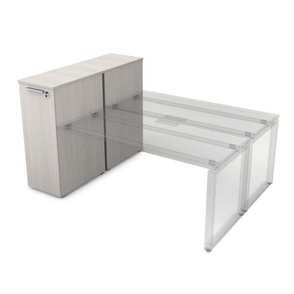 9ТП.002.4 Тумба с выкатной секцией (1435x450x1150) (Ivory)