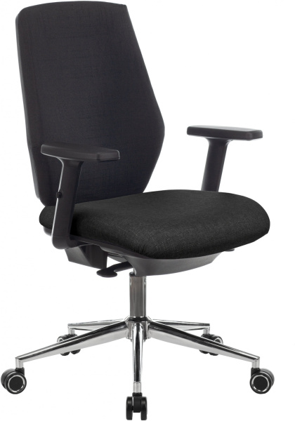 Кресло CH-545SL черный 38-418 крестов. металл хром (Черный)