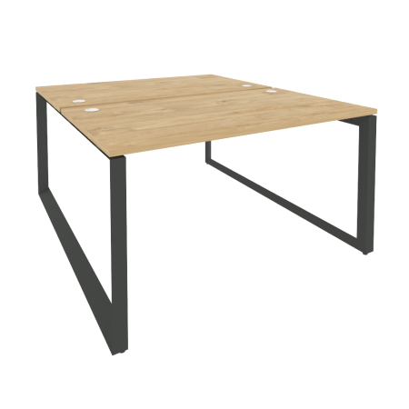 Рабочая станция на О-образном м/к Onix O.MO-D.RS-2.3.8 1380x1635x750 (Тиквуд Светлый/Черный металл)