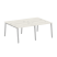Рабочая станция на 4 рабочих места на А-образном м/к Metal System Style БА.СМ-4.1 2000x1475x750 (Дуб наварра/Серый металл)