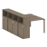 Рабочая станция с опорным шкафом-купе Metal System Style БП.РС-СШК-4.2 1610x2332x1098 (Дуб Наварра/Серый металл)