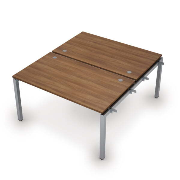 6МБН.5289 Бенч-система на 2 рабочих места, начальный модуль (1400x1635x750) (Шамони темный/Алюминий матовый)