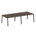 Стол для переговоров (2 столешницы) на А-образном м/к Metal System Style БА.ПРГ-2.3 2800x1235x750 (Дуб наварра/Серый металл)