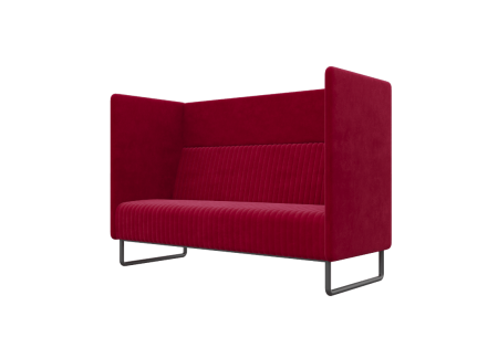 Диван двухместный BROS-2 (Teddy 644/Металл Черный)