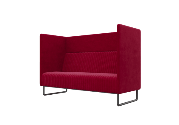 Диван двухместный BROS-2 (Teddy 644/Металл Черный)