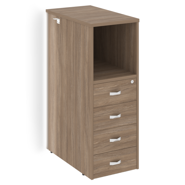 Тумба с подсветкой 4 ящика завершающая, правая Onix O.R-TV-4.SR 436x767x1185 (Дуб Аризона)