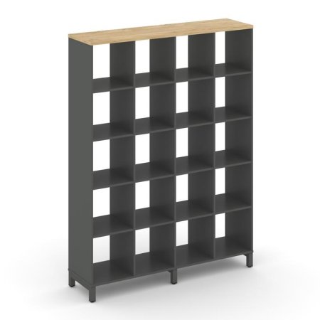 Каркас стеллажа 5 ярусов SN.KS-540 (1488х400х1982) (Антрацит/Тиквуд Светлый/Металл Антрацит)