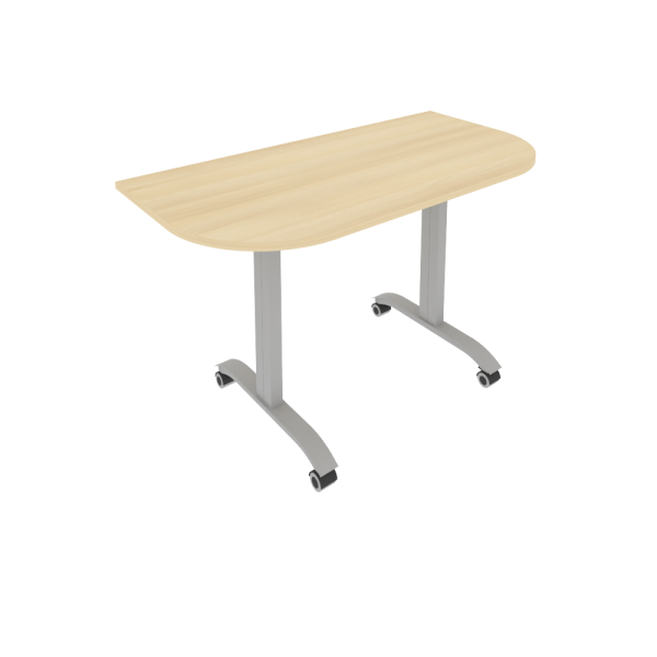 Стол складной радиусный Mobile system СМ-4.1 1300x650x757 (Акация Лорка/Серый металл)