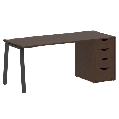 Стол письменный VR.SP-3-178.4.A 1780x720x750 (Венге Цаво/Антрацит Металл)