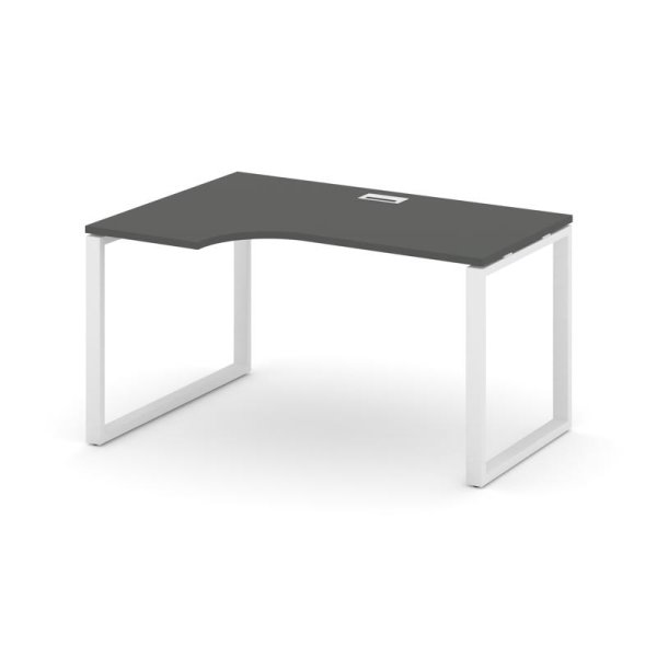 Стол рабочий эргономичный SN-6O.SPA-001(L) (1380х600/980х750) (Антрацит/Металл Белый)