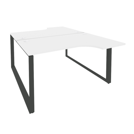 Рабочая станция на О-образном м/к Onix O.MO-D.SA-2 1380x1995x750 (Белый Бриллиант/Черный металл)