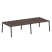 Рабочая станция на 4 рабочих места на А-образном м/к Metal System Style БА.СМ-4.4 3200x1475x750 (Дуб наварра/Серый металл)