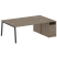 Рабочая станция с тумбой на А-образном м/к Metal System Style БА.РС-СТП-2.5 2212x1475x750 (Дуб наварра/Серый металл)