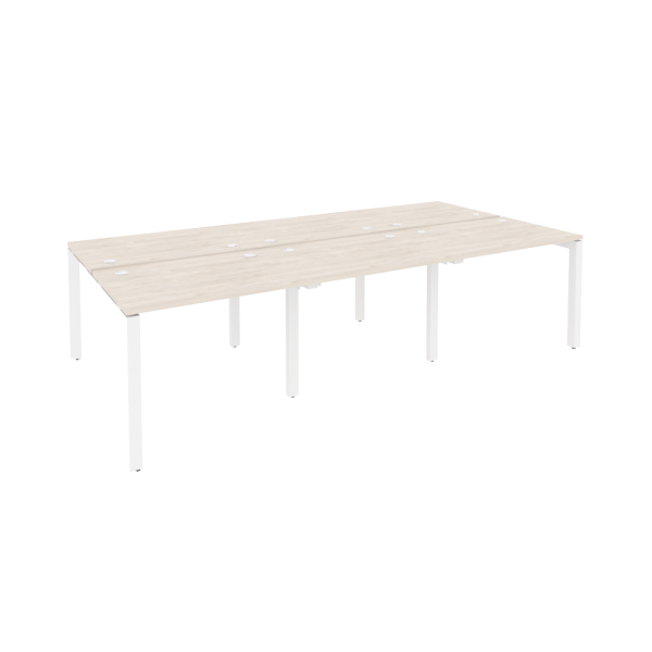 Рабочая станция на П-образном м/к Onix O.MP-D.RS-6.1.7 2940x1475x750 (Денвер Светлый/Белый Металл)