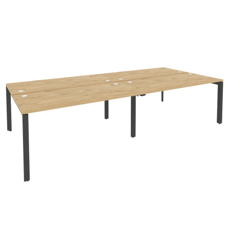 Рабочая станция на П-образном м/к Onix O.MP-D.RS-4.4.7 3160x1475x750 (Тиквуд Светлый/Черный металл)
